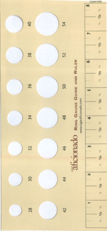 gauges size chart. Size and Ring Gauge Chart